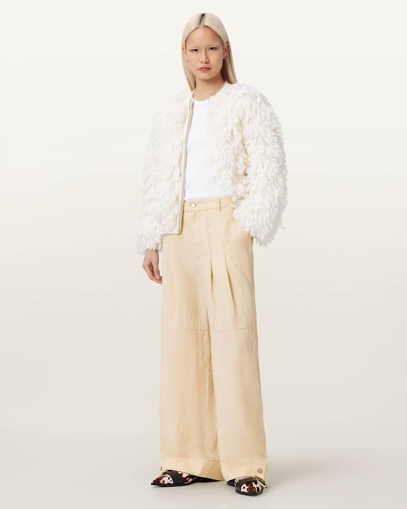 Sherell Barrel Leg Trousers ECRU WHITE | ALLSAINTS